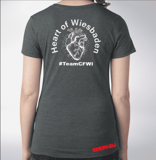 Crossfit® Central Wiesbaden Shirt für Damen – Logo & Heart of Wiesbaden 1