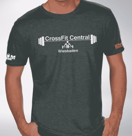 Crossfit® Central Wiesbaden T-Shirt für Herren - Logo vorne / Heart of Wiesbaden hinten 2