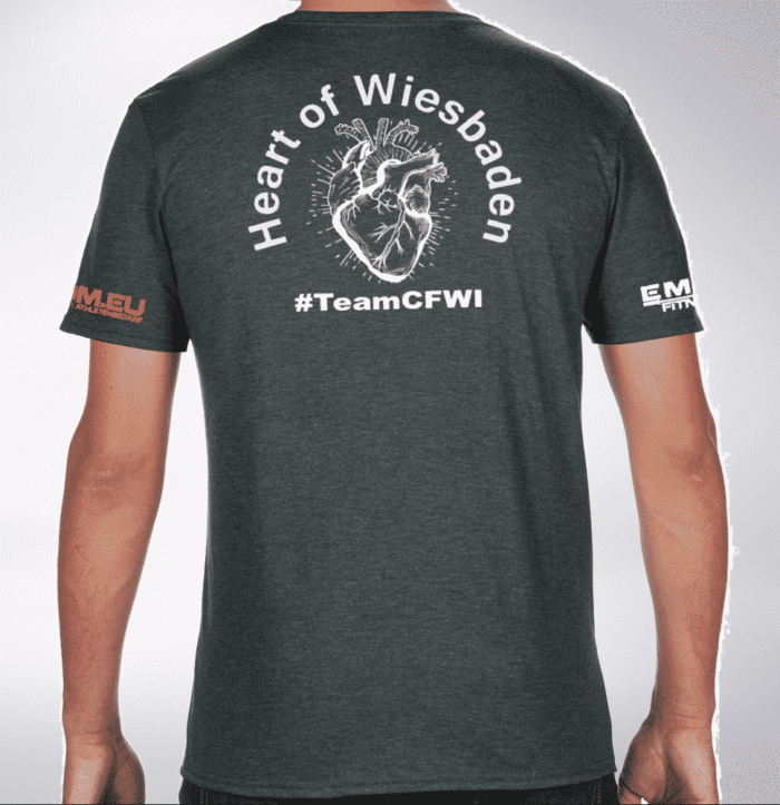 Crossfit® Central Wiesbaden T-Shirt für Herren - Logo vorne / Heart of Wiesbaden hinten 1