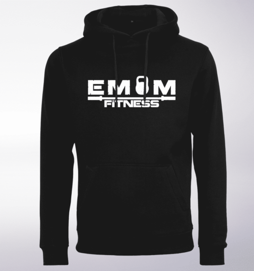 White - EMOM Fitness Unisex- PremiumHoody - Schwarz 1