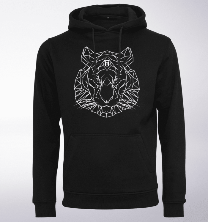 White - Spirit Animal Tiger Unisex- PremiumHoody - Schwarz 1
