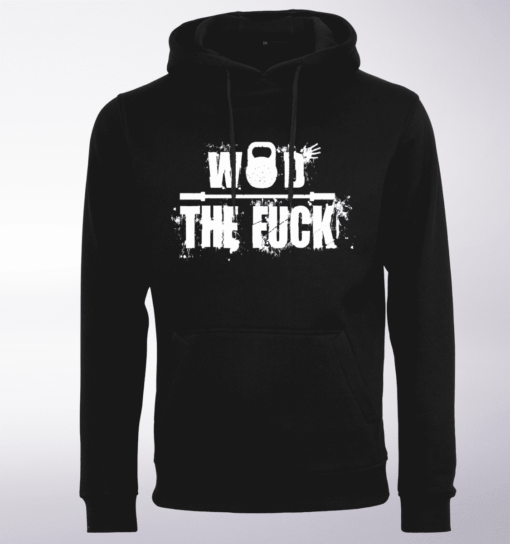 White - WOD THE FUCK Unisex- PremiumHoody - Schwarz 1