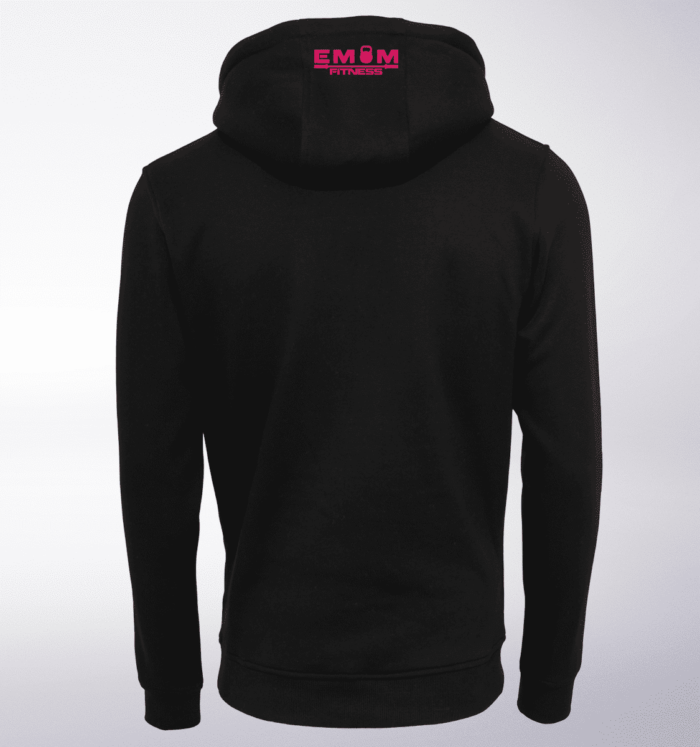 Pink - EMOM Logo Unisex- PremiumHoody - Schwarz 2