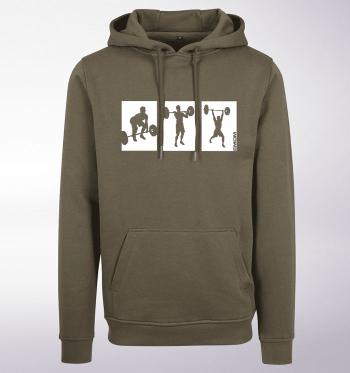 White - 3K-CleanJerk Unisex- PremiumHoody - Oliv 1