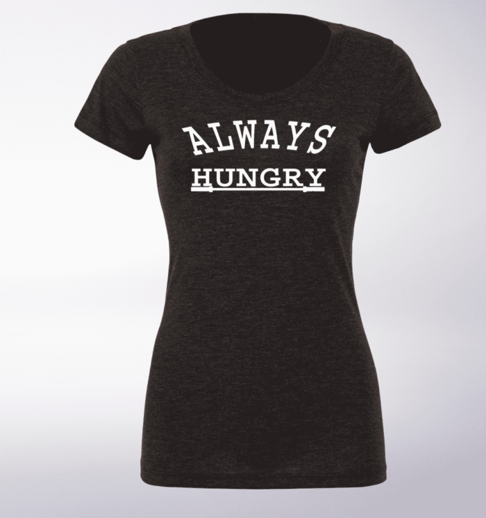 White - Always Hungry Damen-Shirt - Dunkelgrau 1