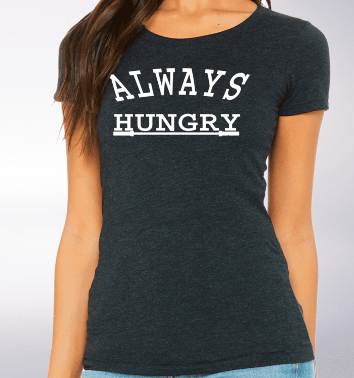 White - Always Hungry Damen-Shirt - Dunkelgrau 2