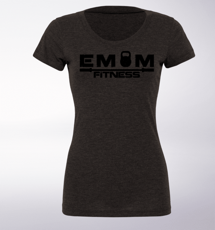 Black - EMOM Fitness Logo Damen-Shirt - Dunkelgrau 1