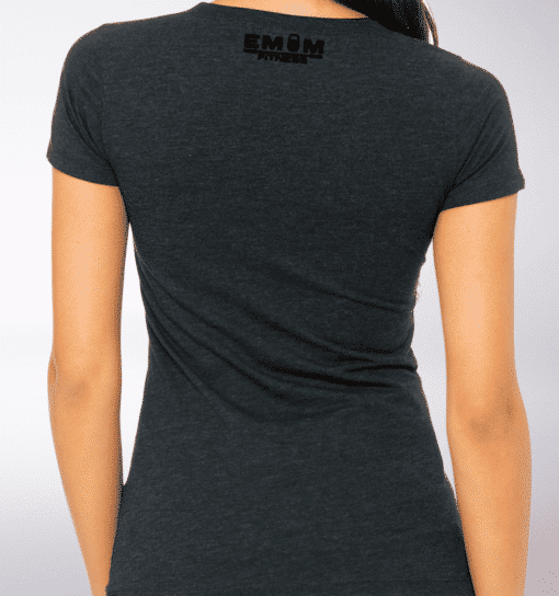 Black - 3-Kasten-Clean Damen-Shirt - Dunkelgrau 3