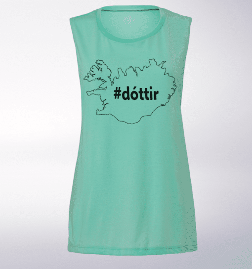 Black Dottir ICELAND Loose Muscle Tank Damen - Mint 1