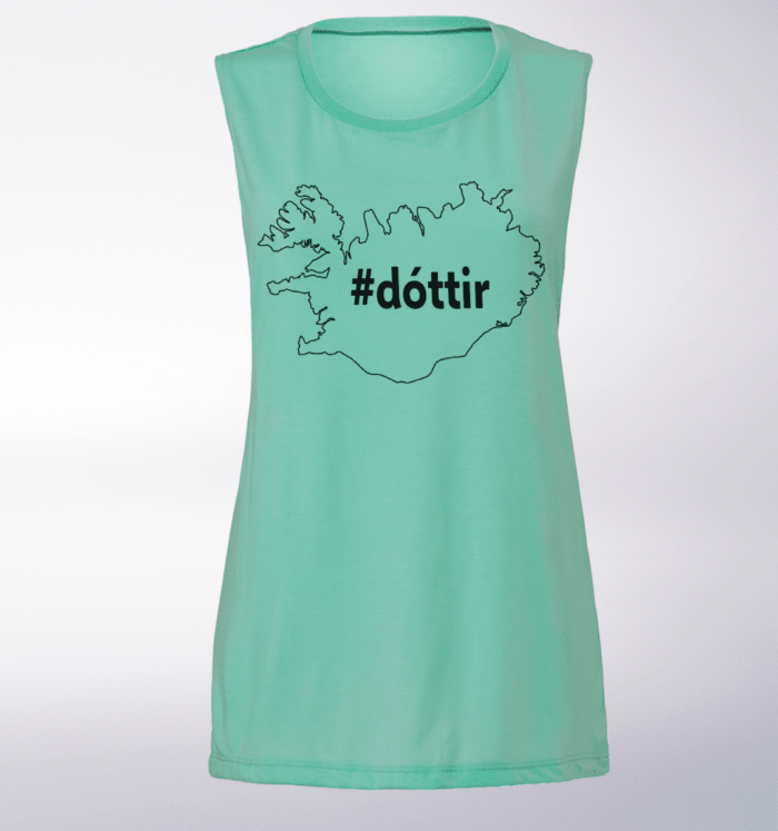 Black Dottir ICELAND Loose Muscle Tank Damen - Mint 1