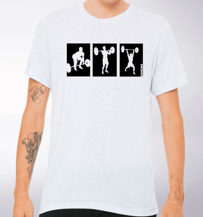 3-Kaste-Clean&Jerk T-Shirt Herren - WeißHeather 2