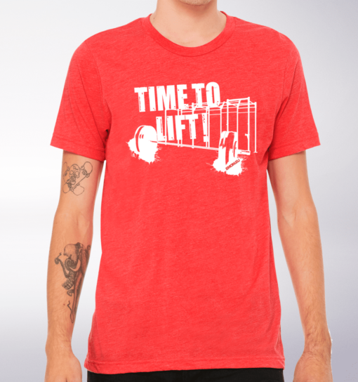 Time to Lift! T-Shirt Herren Shirt - Rot 2