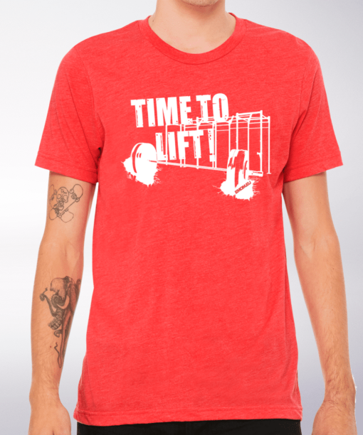 Time to Lift! T-Shirt Herren Shirt - Rot 4