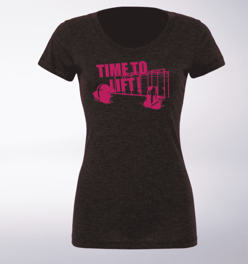 Pink - Time to Lift! Damen-Shirt - Dunkelgrau 1