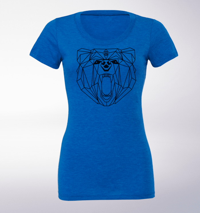 Black - Spirit Animal Bär Damen-Shirt - Blau 1