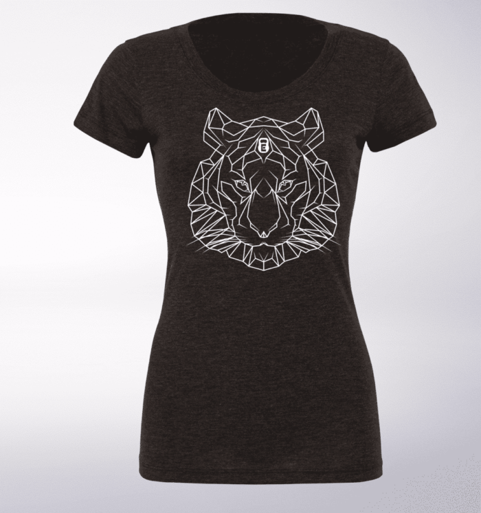 White - Spirit Animal Tiger Damen-Shirt - Dunkelgrau 1