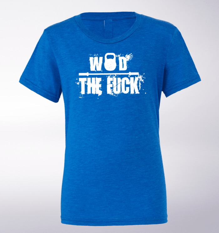White WOD the FUCK T-Shirt Herren - Blau 1