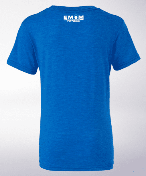 White Bärenkopf (vorne) T-Shirt Herren - Blau 6