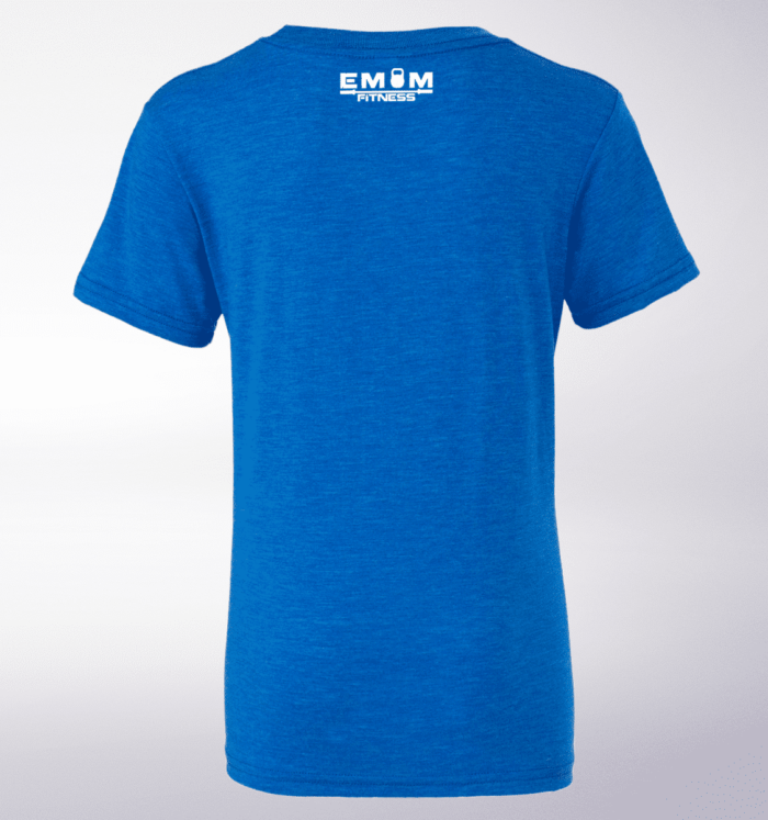 White Bärenkopf (vorne) T-Shirt Herren - Blau 3