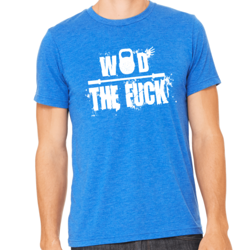 White WOD the FUCK T-Shirt Herren - Blau 2