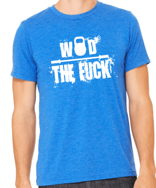 White WOD the FUCK T-Shirt Herren - Blau 4