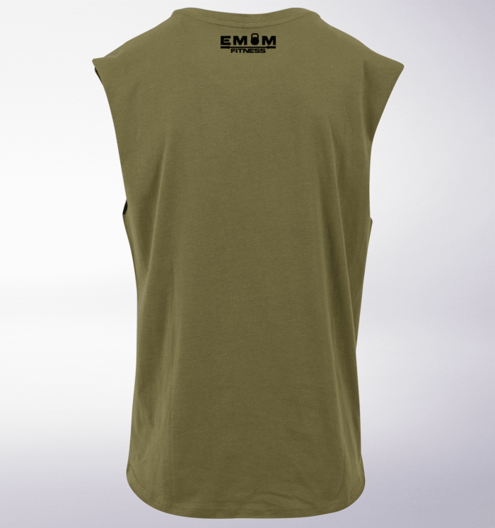 Black - Barebell & Coffee Man MuscleTank - Herren - Oliv 2