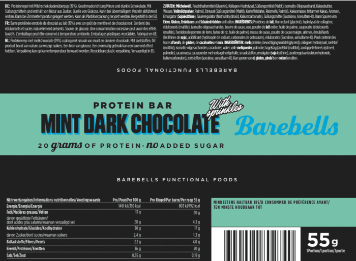 Barebells - Riegel - MINT DARK CHOCOLATE - Protein Bar 2