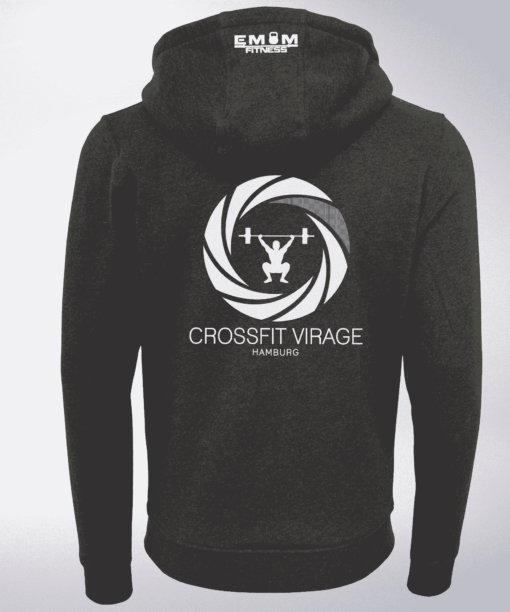 Crossfit© Virage Unisex Hoody Charcoal- Logo vorne & hinten 3