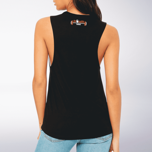 CrossFit®Selent Loose Muscle Tank für Damen Schwarz - Logo vorne&hinten 3