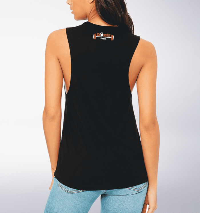 CrossFit®Selent Loose Muscle Tank für Damen Schwarz - Logo vorne&hinten 2