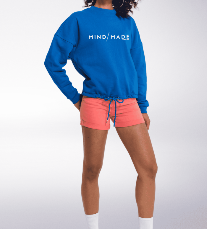 White - Mind/Made Damen Oversized Sweater - Blau 2