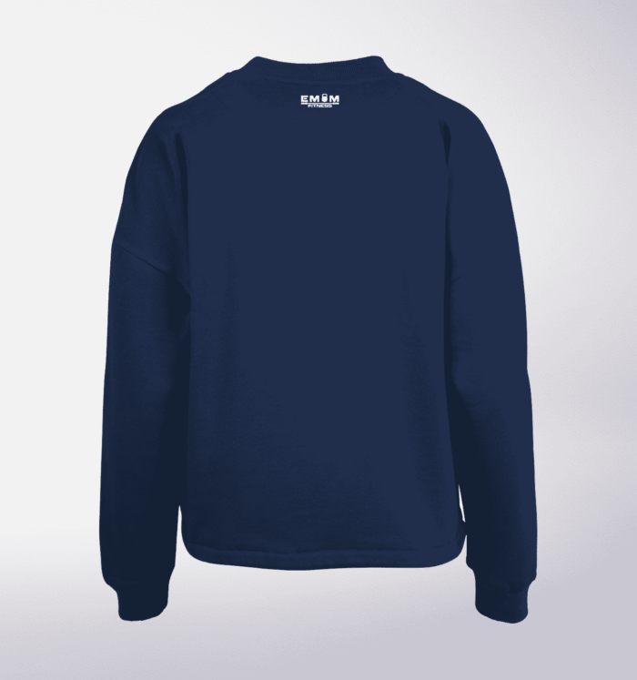 White - Box-Mind-Life Damen Oversized Sweater - Light Navy 2
