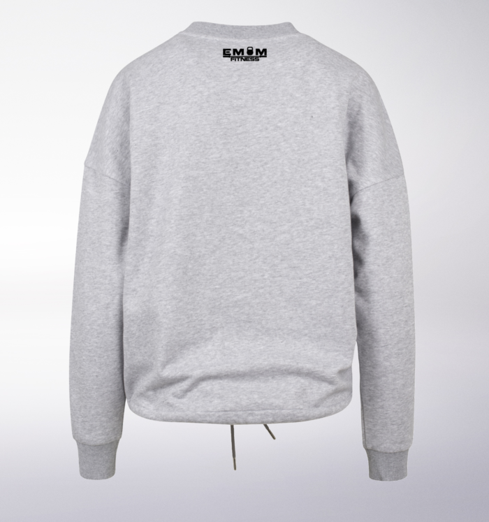 Black - Box-Mind-Life Damen Oversized Sweater - Hellgrau 2