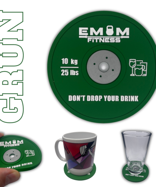 EMOM Fitness® - Untersetzer / Coaster im Barbell Plate - Design - Einzeln oder auch im Set GRATIS SCHLÜSSELANHÄNGER! 10