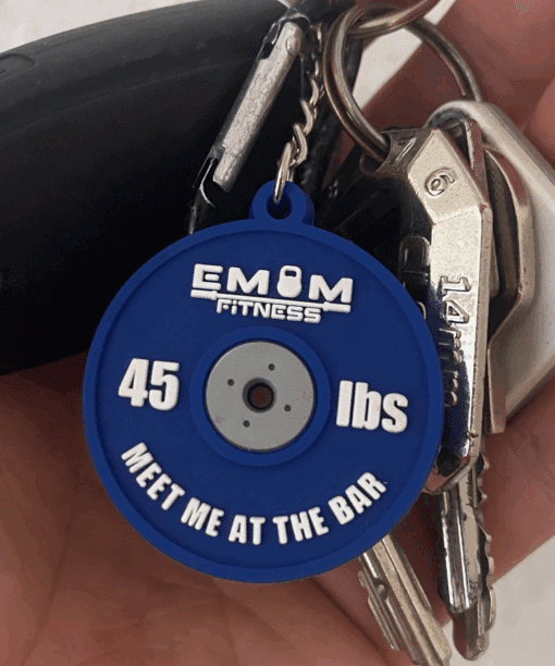 EMOM Fitness® Schlüsselanhänger - Barbell Blau - Weightlifting - Meet me at the bar! 3