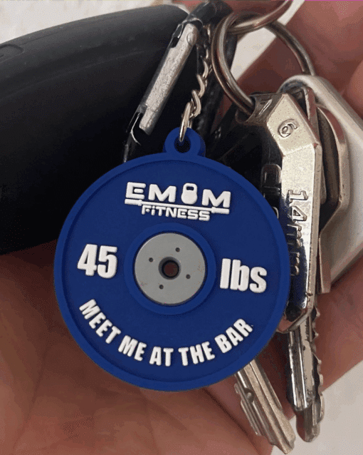 EMOM Fitness® Schlüsselanhänger - Barbell Blau - Weightlifting - Meet me at the bar! – Bild 4