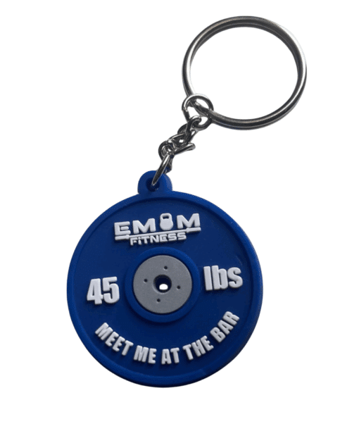 Alternative view of EMOM Fitness® Schlüsselanhänger - Barbell Blau - Weightlifting - Meet me at the bar!