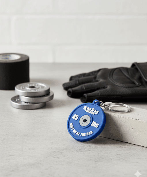 EMOM Fitness® Schlüsselanhänger - Barbell Blau - Weightlifting - Meet me at the bar! 2