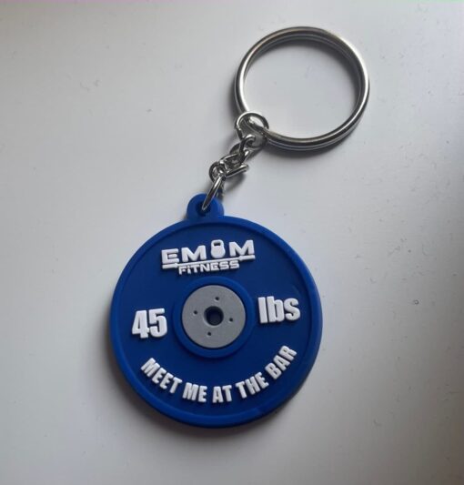 EMOM Fitness® Schlüsselanhänger - Barbell Blau - Weightlifting - Meet me at the bar! 3