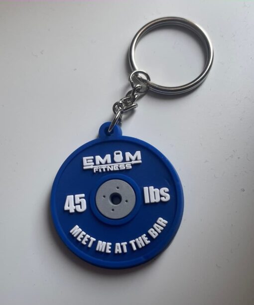 EMOM Fitness® Schlüsselanhänger - Barbell Blau - Weightlifting - Meet me at the bar! 6