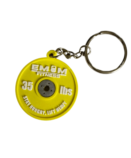 EMOM Fitness® Schlüsselanhänger - Barbell Gelb - Weightlifting - Stay Hungry
