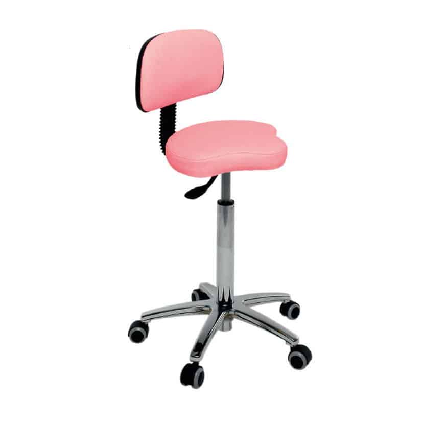 Ecopostural S3641 — Sattel-Hocker mit Rückenlehne (langer Kolben) 1 Ecopostural S3641 Sattel-Hocker mit Rückenlehne